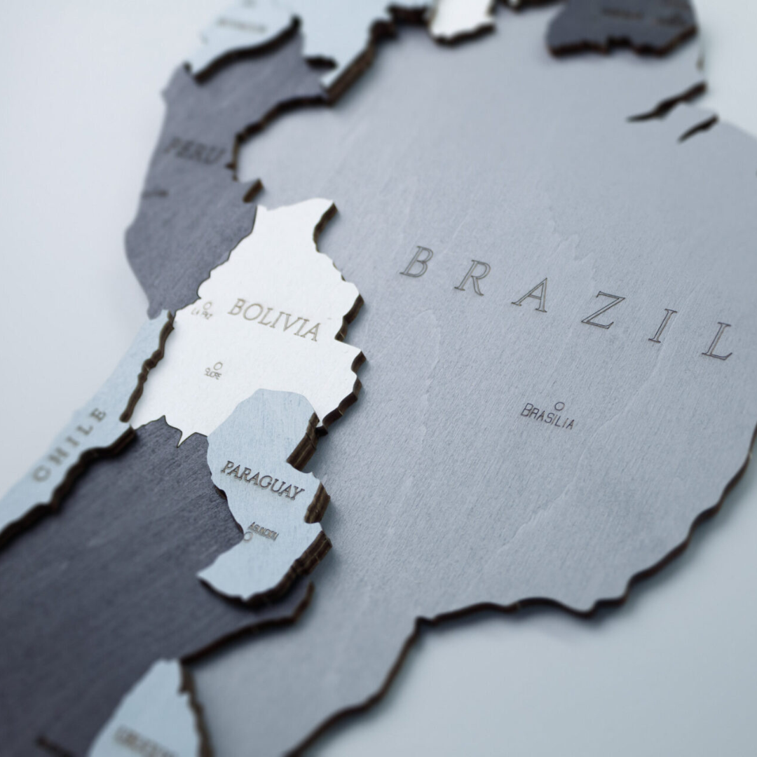 Carte du monde en bois Horizon