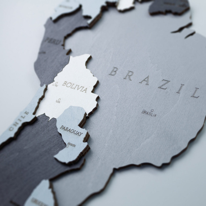 Carte du monde en bois Horizon